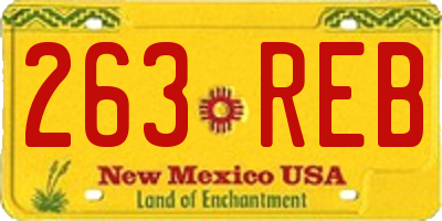 NM license plate 263REB