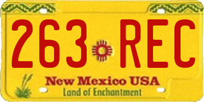 NM license plate 263REC