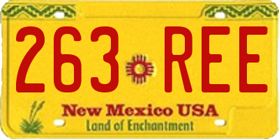 NM license plate 263REE