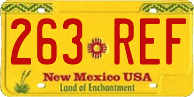 NM license plate 263REF