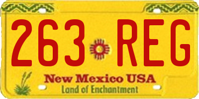 NM license plate 263REG