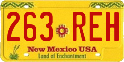 NM license plate 263REH