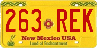 NM license plate 263REK