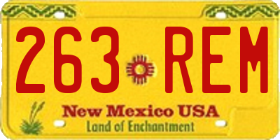 NM license plate 263REM