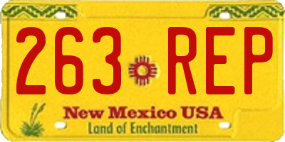 NM license plate 263REP