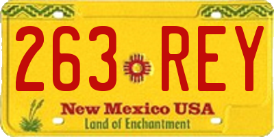 NM license plate 263REY
