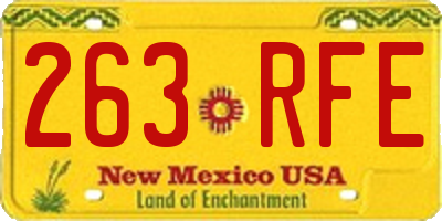 NM license plate 263RFE