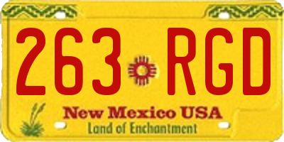 NM license plate 263RGD