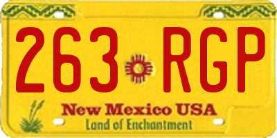 NM license plate 263RGP