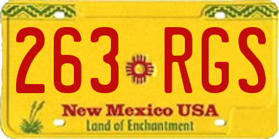 NM license plate 263RGS