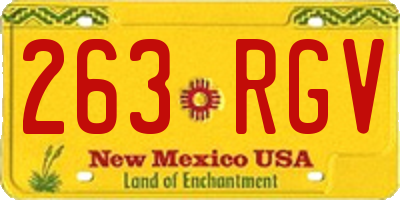 NM license plate 263RGV