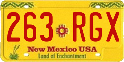 NM license plate 263RGX