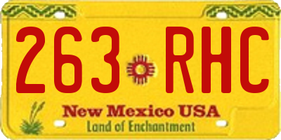NM license plate 263RHC