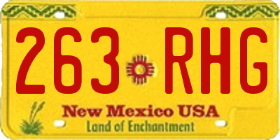 NM license plate 263RHG