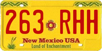 NM license plate 263RHH