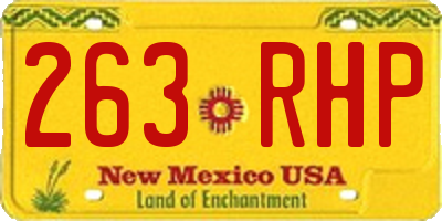 NM license plate 263RHP