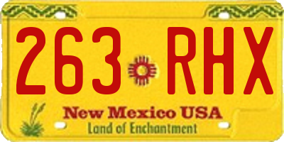 NM license plate 263RHX