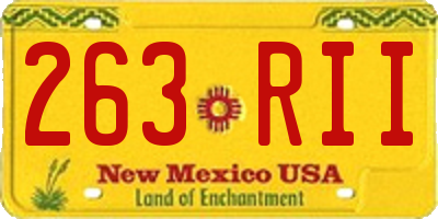 NM license plate 263RII