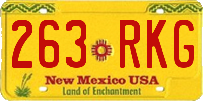 NM license plate 263RKG