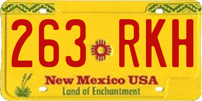 NM license plate 263RKH