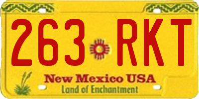 NM license plate 263RKT