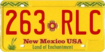 NM license plate 263RLC