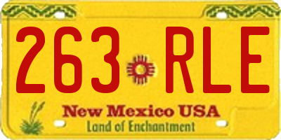 NM license plate 263RLE