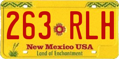 NM license plate 263RLH