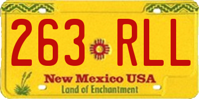NM license plate 263RLL