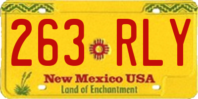 NM license plate 263RLY
