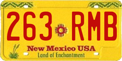 NM license plate 263RMB