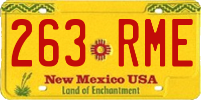 NM license plate 263RME