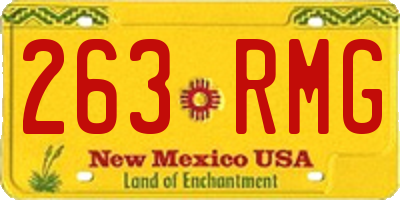NM license plate 263RMG