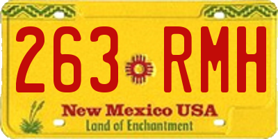 NM license plate 263RMH