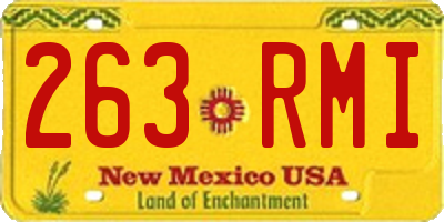 NM license plate 263RMI