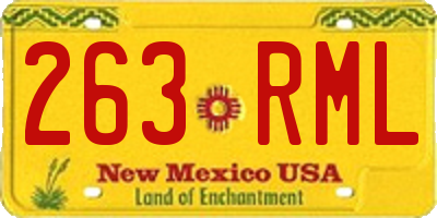 NM license plate 263RML