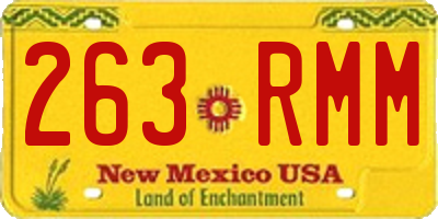 NM license plate 263RMM