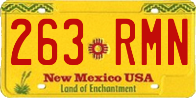 NM license plate 263RMN