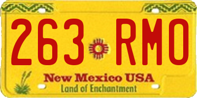 NM license plate 263RMO