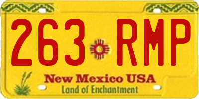 NM license plate 263RMP