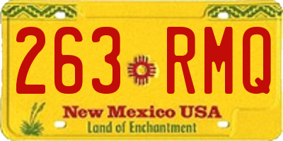 NM license plate 263RMQ