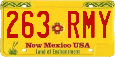 NM license plate 263RMY