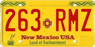 NM license plate 263RMZ