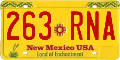 NM license plate 263RNA