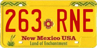 NM license plate 263RNE
