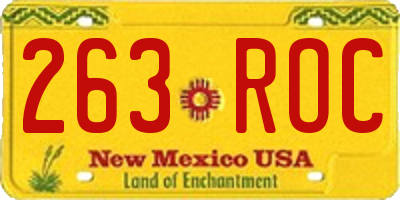 NM license plate 263ROC