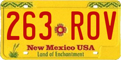 NM license plate 263ROV