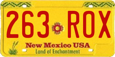 NM license plate 263ROX