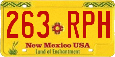 NM license plate 263RPH