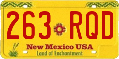 NM license plate 263RQD